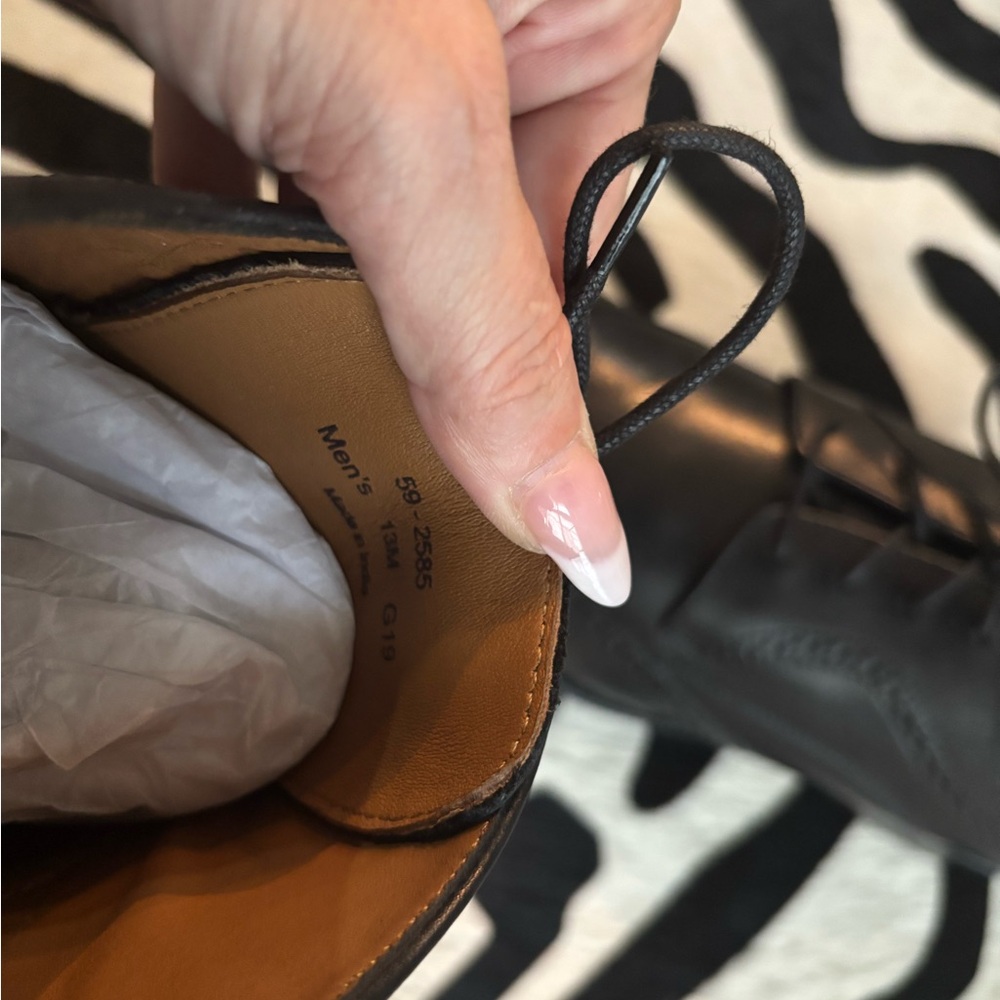 NIB Johnston & Murphy Black Leather Brogue Oxfords - Picture 3 of 8